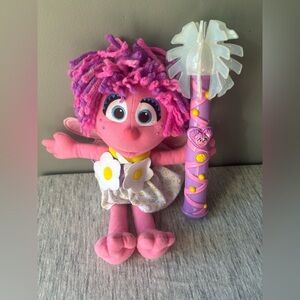 Vintage Abby Cadabby Pink Plush Doll with Wand, push button, working condition